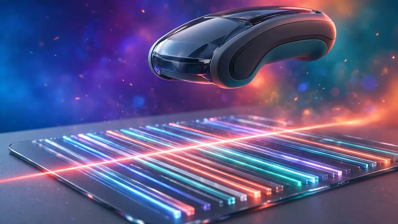 A barcode's bars dissolving into data