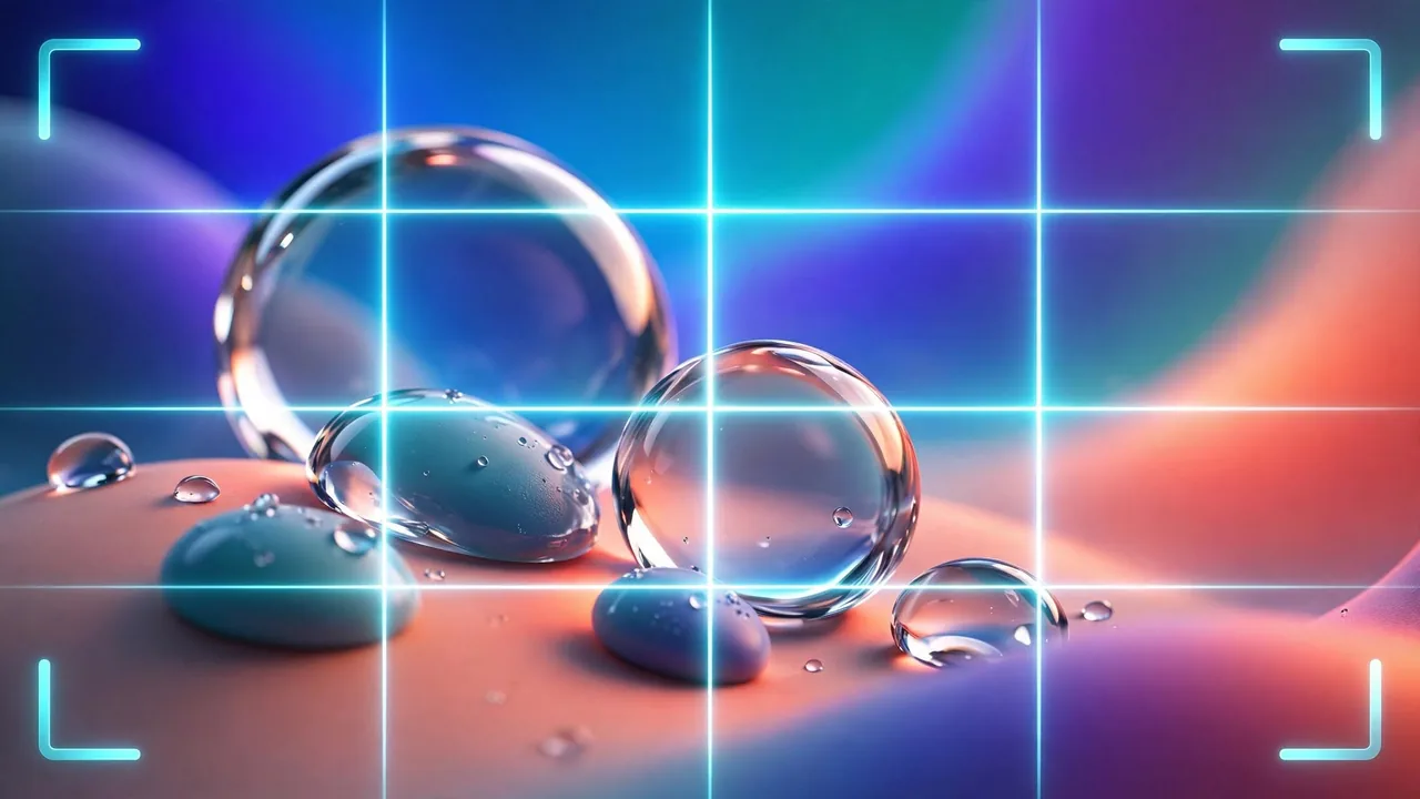 The same image shown cropped to square, 16:9 and 4:3 frames