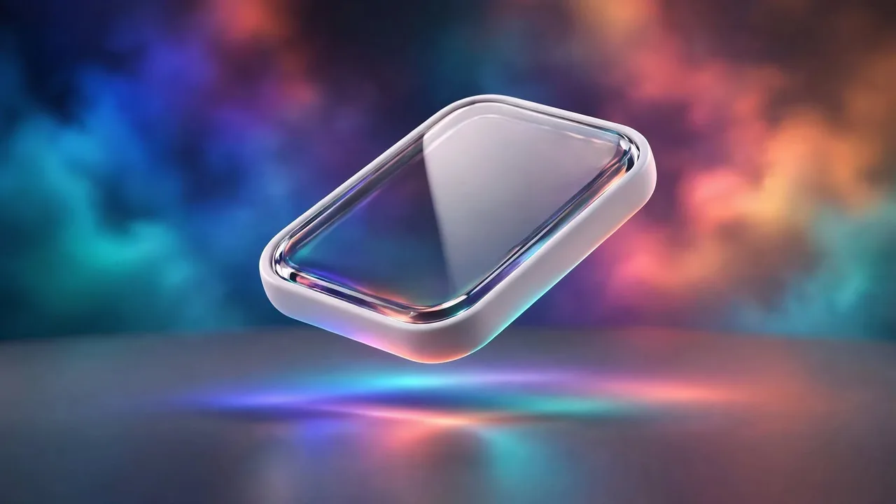 A card floating above a surface with a soft realistic shadow