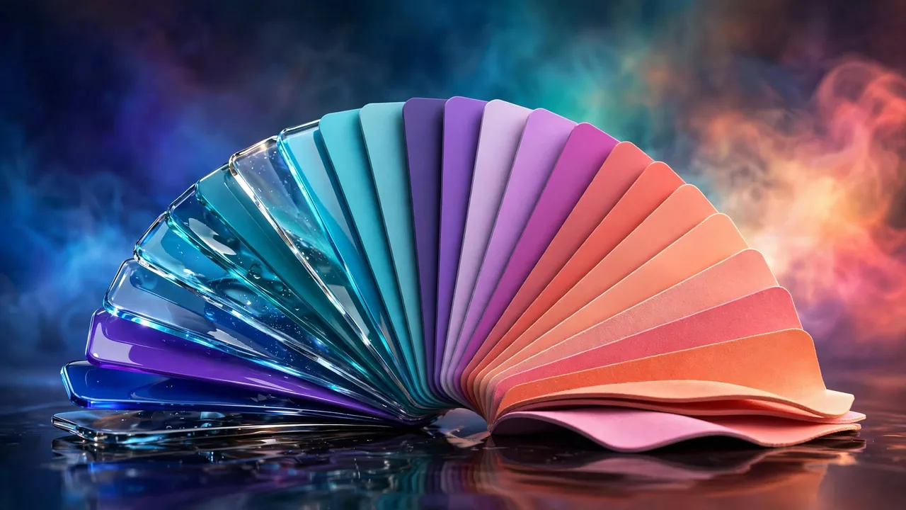 An elegant arrangement of harmonious colour swatches