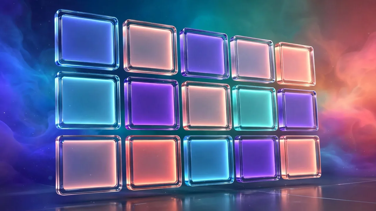 A placeholder box transforming into a finished image