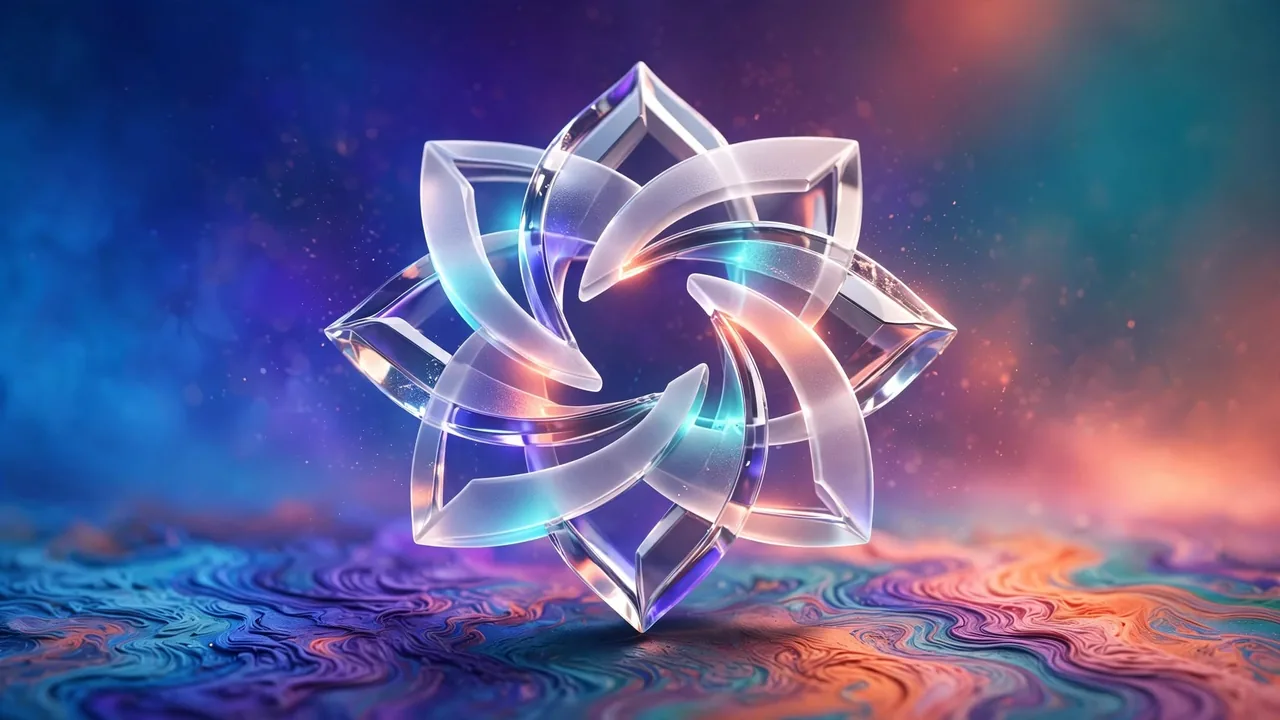 A photograph with a protective shield motif over it